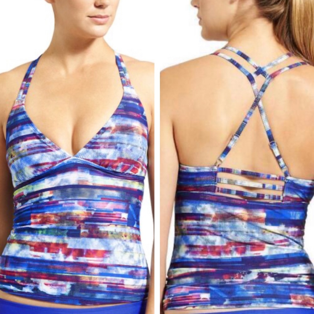 ATHLETA Redondo Cross Strap Tankini Swim Top